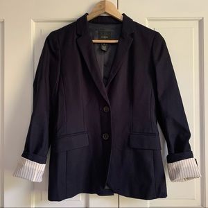 J. Crew Superfine 100% Cotton Navy Classic Blazer